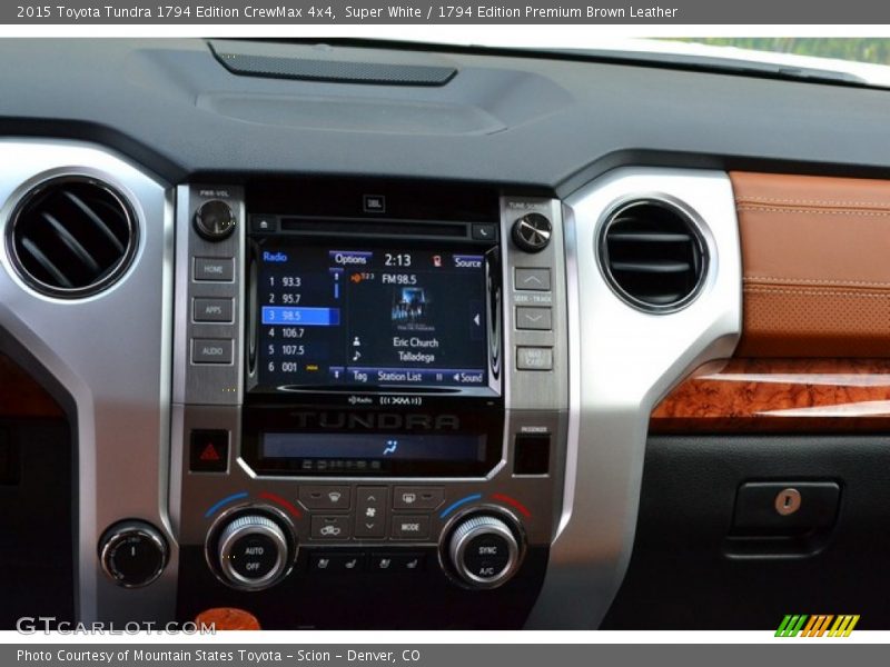 Super White / 1794 Edition Premium Brown Leather 2015 Toyota Tundra 1794 Edition CrewMax 4x4