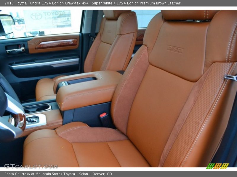 Super White / 1794 Edition Premium Brown Leather 2015 Toyota Tundra 1794 Edition CrewMax 4x4
