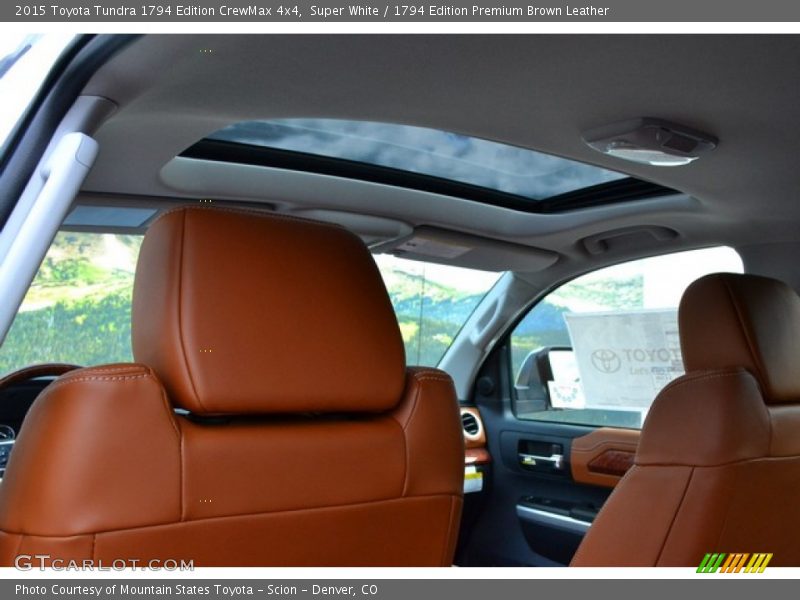 Super White / 1794 Edition Premium Brown Leather 2015 Toyota Tundra 1794 Edition CrewMax 4x4