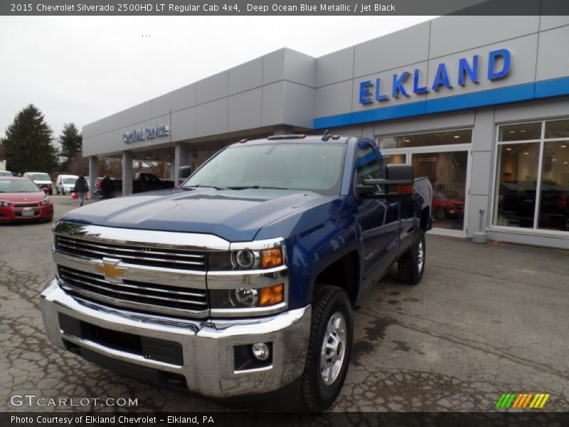 Deep Ocean Blue Metallic / Jet Black 2015 Chevrolet Silverado 2500HD LT Regular Cab 4x4