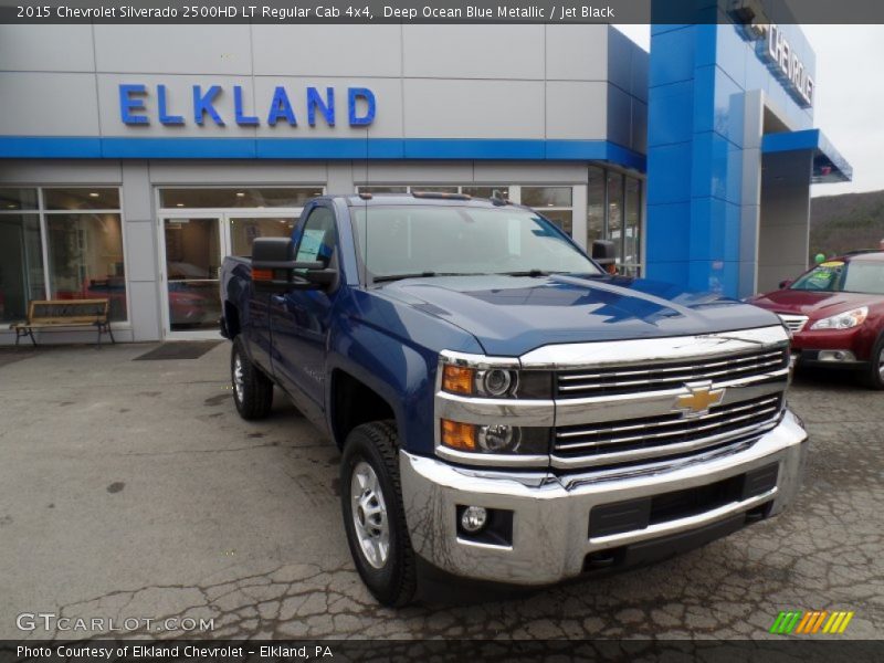 Deep Ocean Blue Metallic / Jet Black 2015 Chevrolet Silverado 2500HD LT Regular Cab 4x4