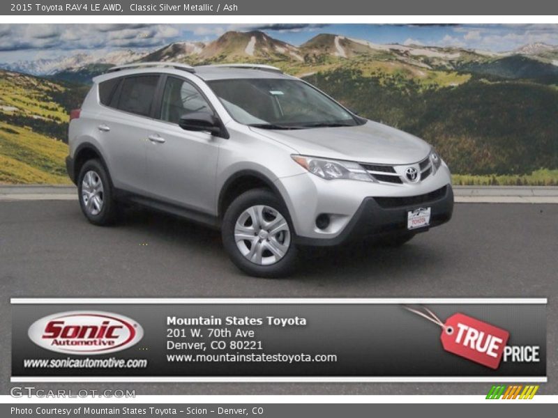 Classic Silver Metallic / Ash 2015 Toyota RAV4 LE AWD