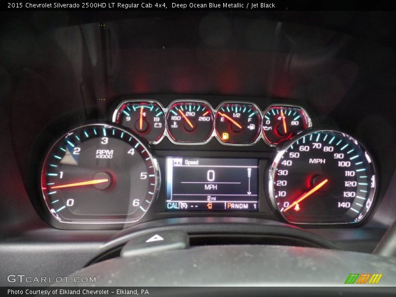Deep Ocean Blue Metallic / Jet Black 2015 Chevrolet Silverado 2500HD LT Regular Cab 4x4