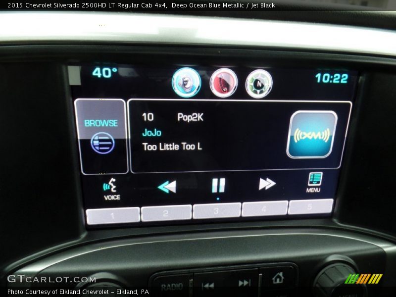 Deep Ocean Blue Metallic / Jet Black 2015 Chevrolet Silverado 2500HD LT Regular Cab 4x4