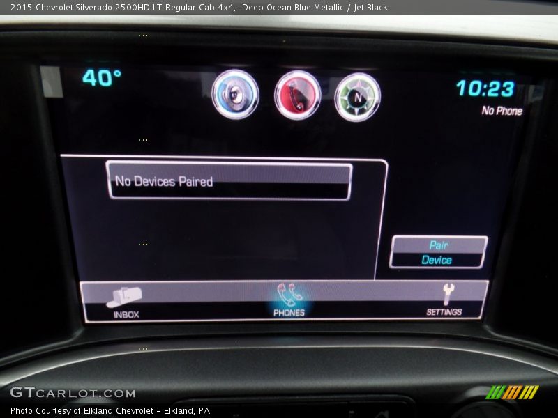 Deep Ocean Blue Metallic / Jet Black 2015 Chevrolet Silverado 2500HD LT Regular Cab 4x4