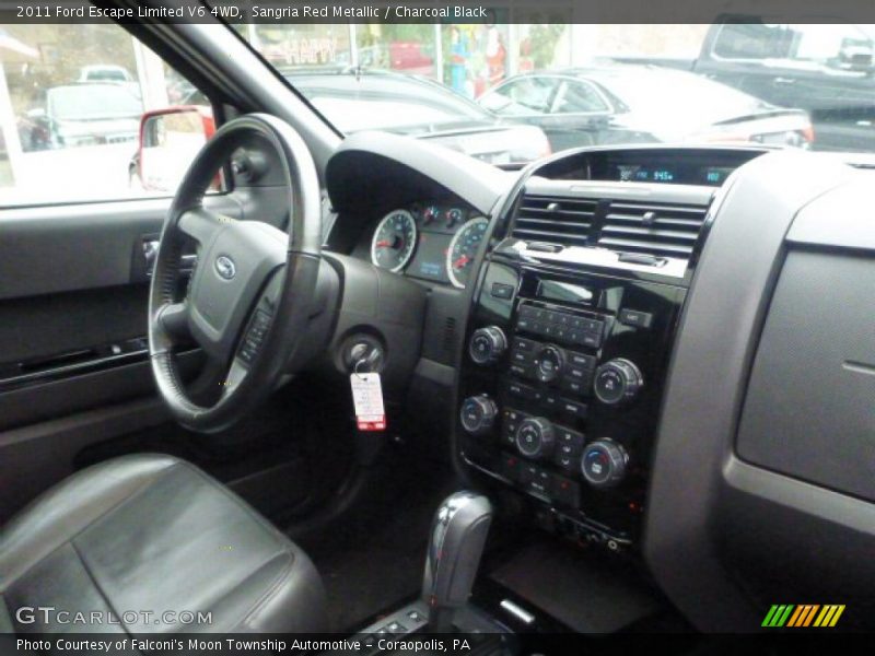 Sangria Red Metallic / Charcoal Black 2011 Ford Escape Limited V6 4WD