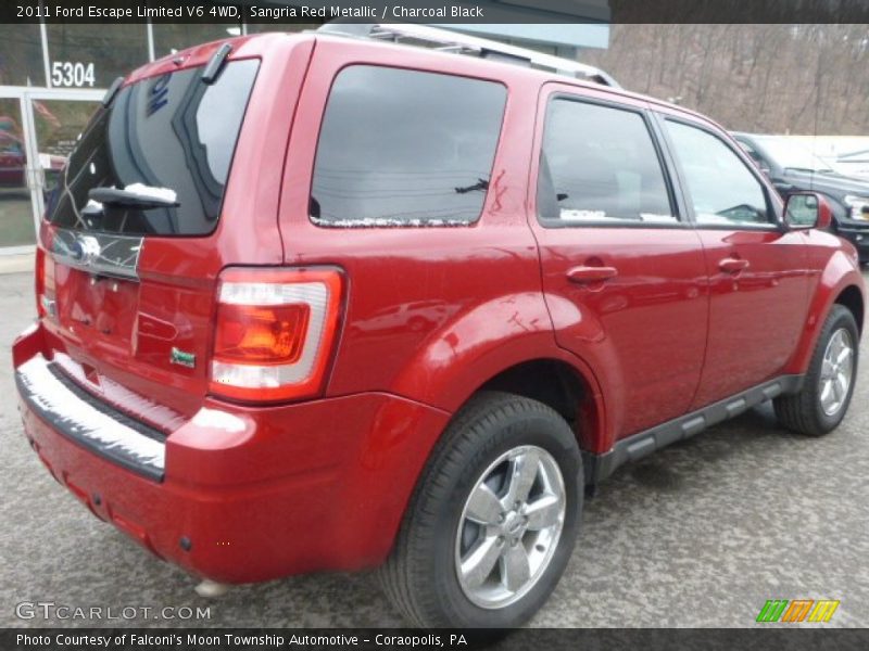 Sangria Red Metallic / Charcoal Black 2011 Ford Escape Limited V6 4WD