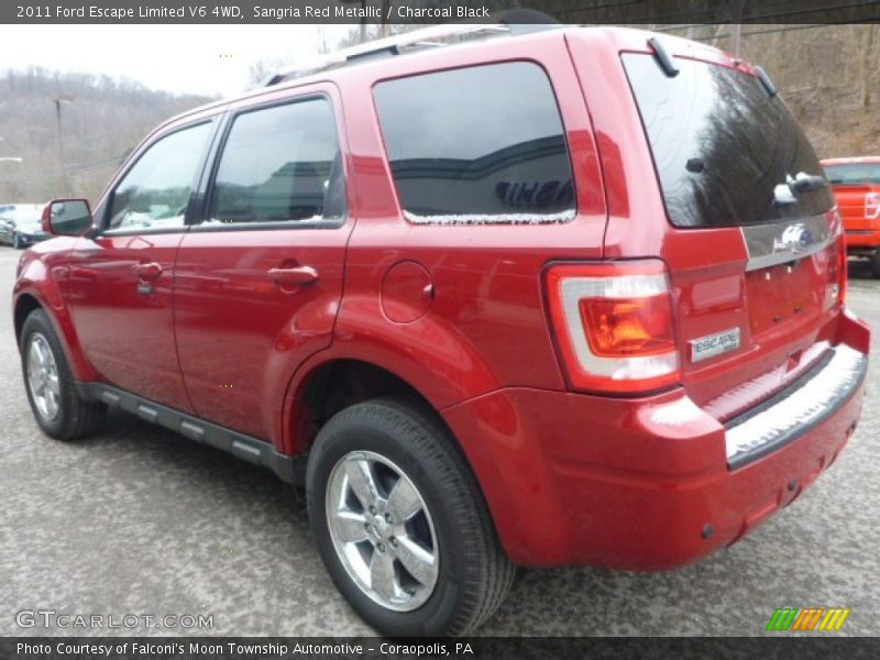 Sangria Red Metallic / Charcoal Black 2011 Ford Escape Limited V6 4WD