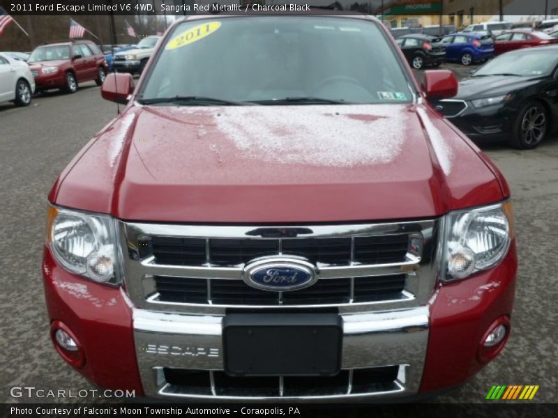 Sangria Red Metallic / Charcoal Black 2011 Ford Escape Limited V6 4WD