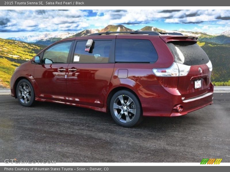 Salsa Red Pearl / Black 2015 Toyota Sienna SE