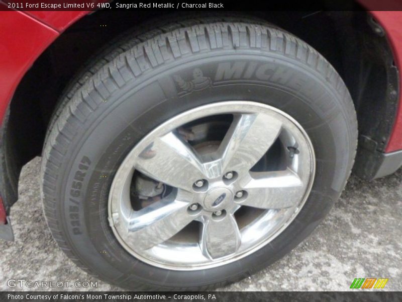 Sangria Red Metallic / Charcoal Black 2011 Ford Escape Limited V6 4WD