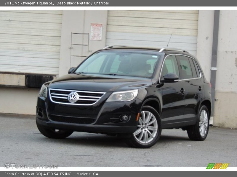 Deep Black Metallic / Charcoal 2011 Volkswagen Tiguan SE
