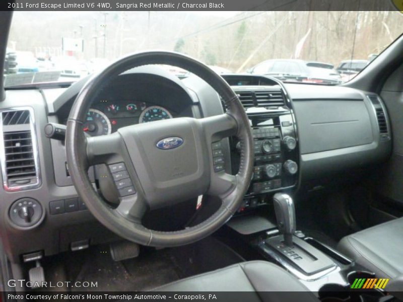 Sangria Red Metallic / Charcoal Black 2011 Ford Escape Limited V6 4WD