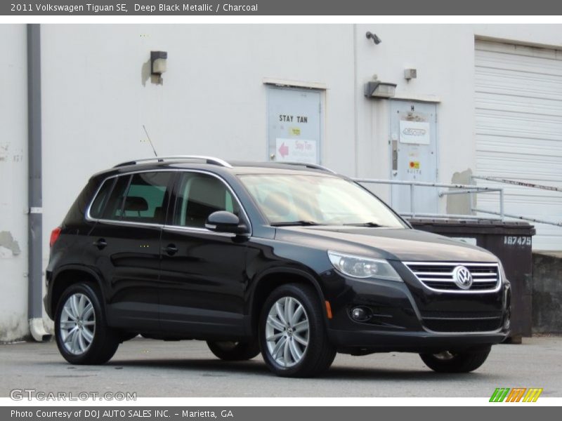 Deep Black Metallic / Charcoal 2011 Volkswagen Tiguan SE