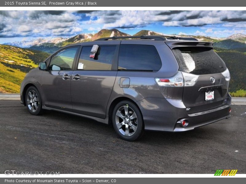 Predawn Gray Mica / Black 2015 Toyota Sienna SE