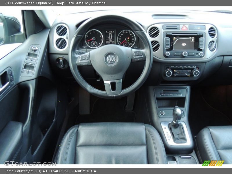 Deep Black Metallic / Charcoal 2011 Volkswagen Tiguan SE