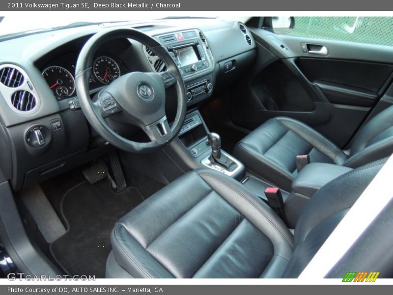 Deep Black Metallic / Charcoal 2011 Volkswagen Tiguan SE