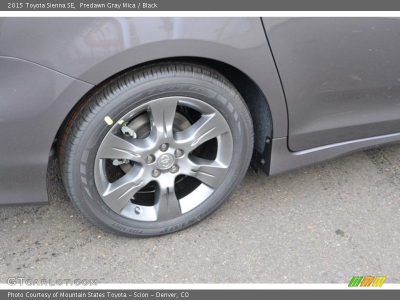Predawn Gray Mica / Black 2015 Toyota Sienna SE