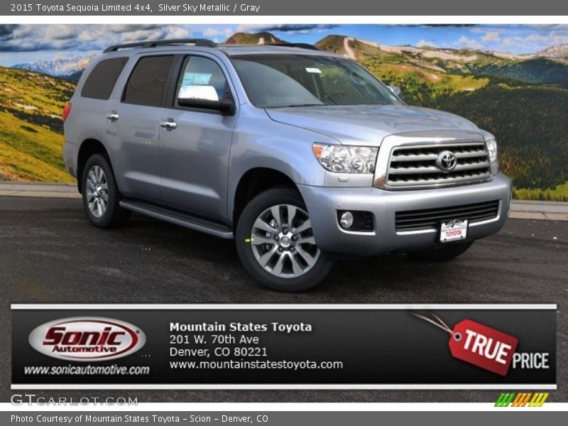 Silver Sky Metallic / Gray 2015 Toyota Sequoia Limited 4x4