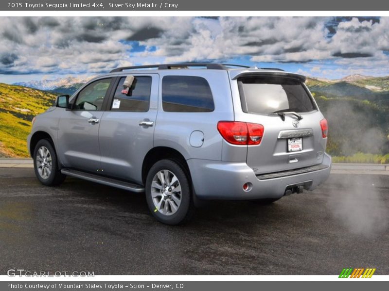 Silver Sky Metallic / Gray 2015 Toyota Sequoia Limited 4x4