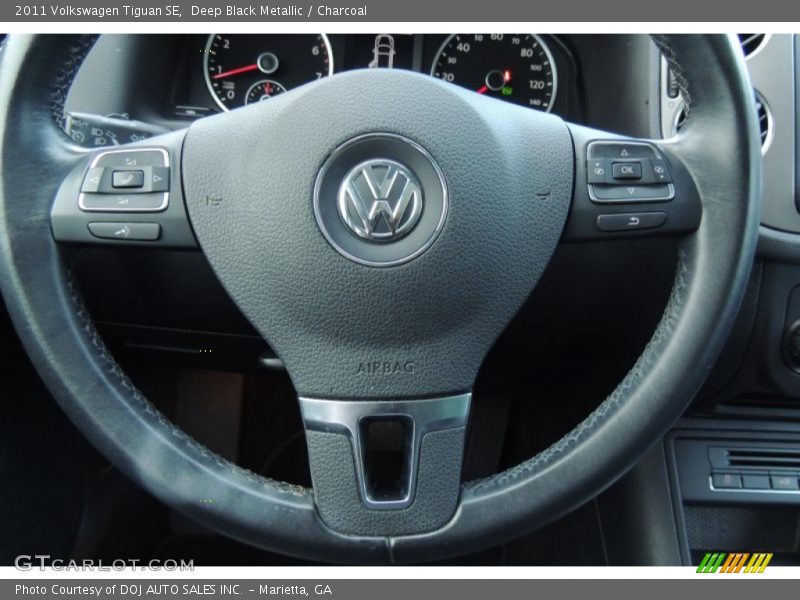 Deep Black Metallic / Charcoal 2011 Volkswagen Tiguan SE