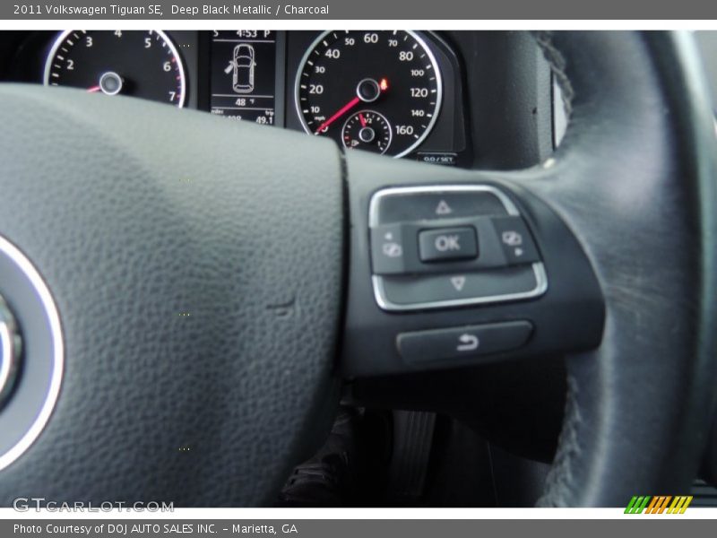 Deep Black Metallic / Charcoal 2011 Volkswagen Tiguan SE