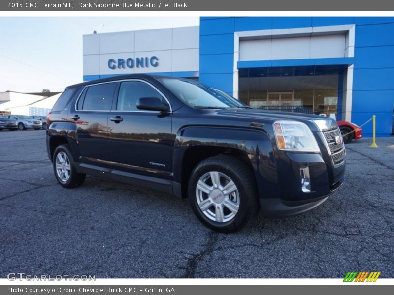 Dark Sapphire Blue Metallic / Jet Black 2015 GMC Terrain SLE