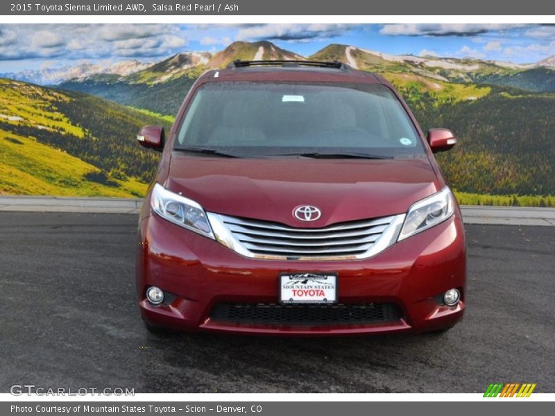 Salsa Red Pearl / Ash 2015 Toyota Sienna Limited AWD