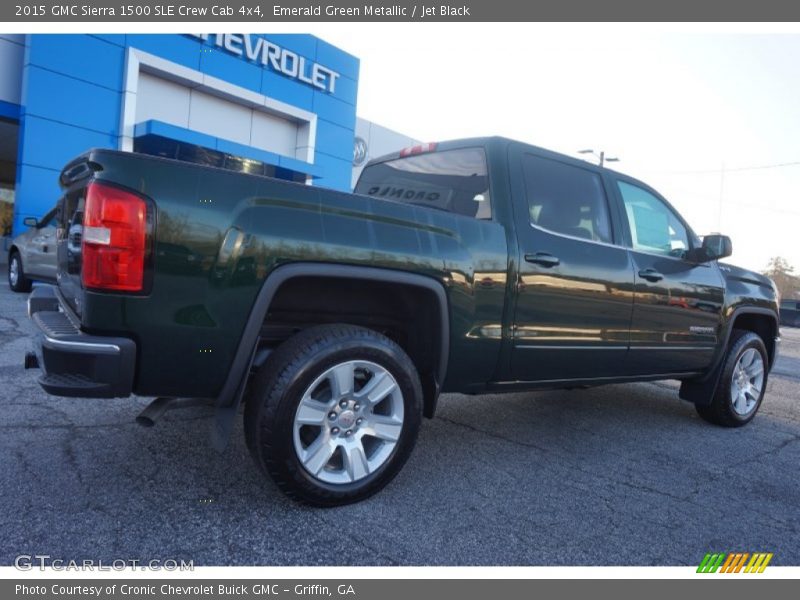 Emerald Green Metallic / Jet Black 2015 GMC Sierra 1500 SLE Crew Cab 4x4