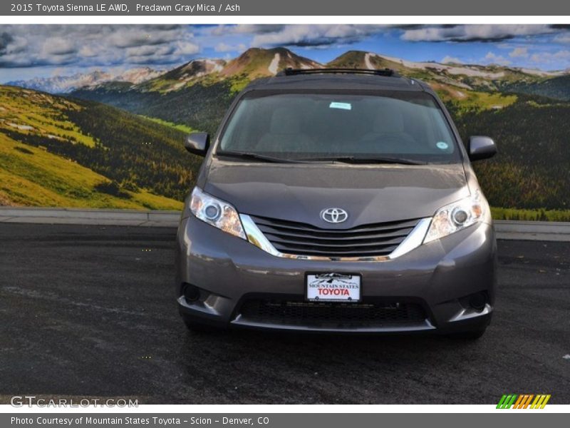 Predawn Gray Mica / Ash 2015 Toyota Sienna LE AWD