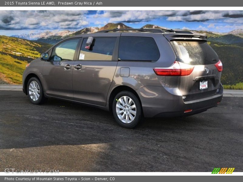 Predawn Gray Mica / Ash 2015 Toyota Sienna LE AWD
