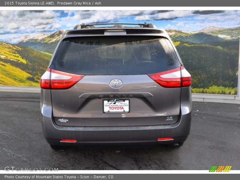 Predawn Gray Mica / Ash 2015 Toyota Sienna LE AWD