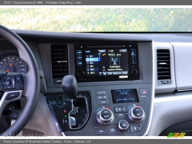 Predawn Gray Mica / Ash 2015 Toyota Sienna LE AWD