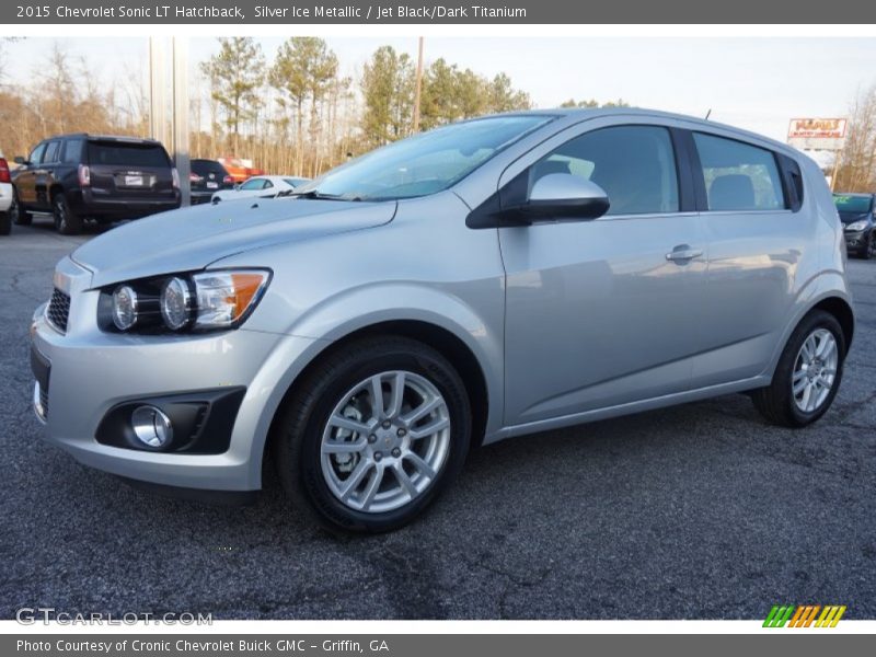 Silver Ice Metallic / Jet Black/Dark Titanium 2015 Chevrolet Sonic LT Hatchback