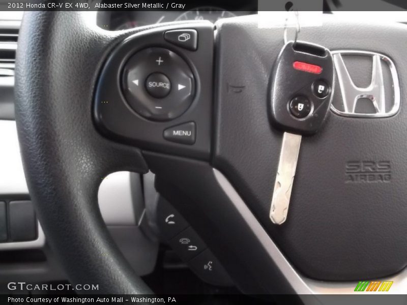 Alabaster Silver Metallic / Gray 2012 Honda CR-V EX 4WD