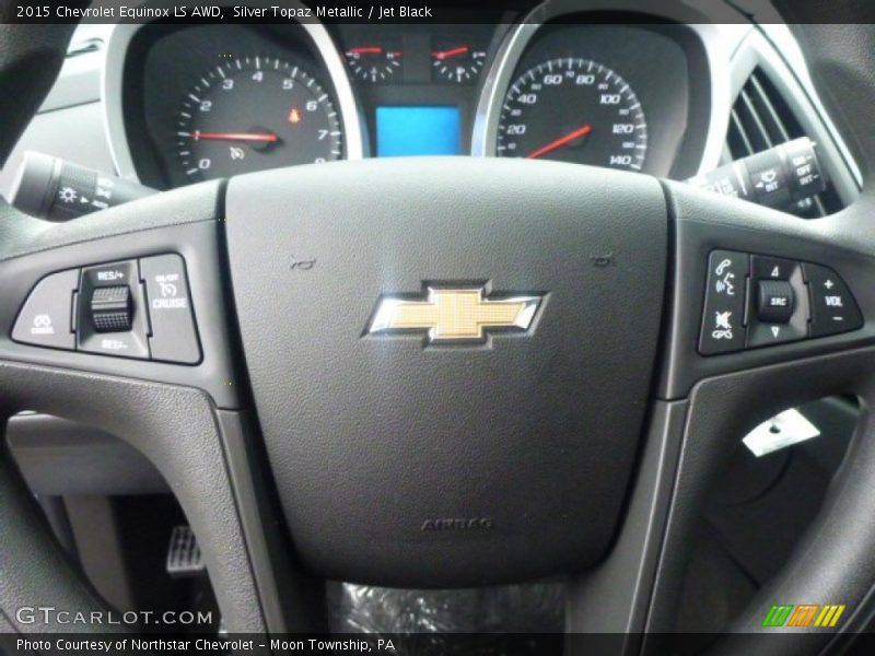 Silver Topaz Metallic / Jet Black 2015 Chevrolet Equinox LS AWD