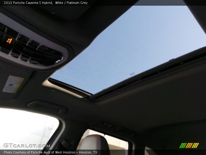 White / Platinum Grey 2013 Porsche Cayenne S Hybrid