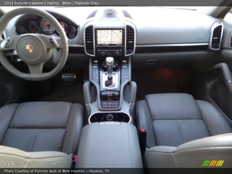 White / Platinum Grey 2013 Porsche Cayenne S Hybrid