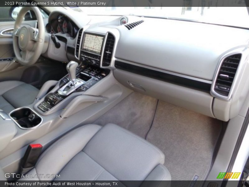 White / Platinum Grey 2013 Porsche Cayenne S Hybrid
