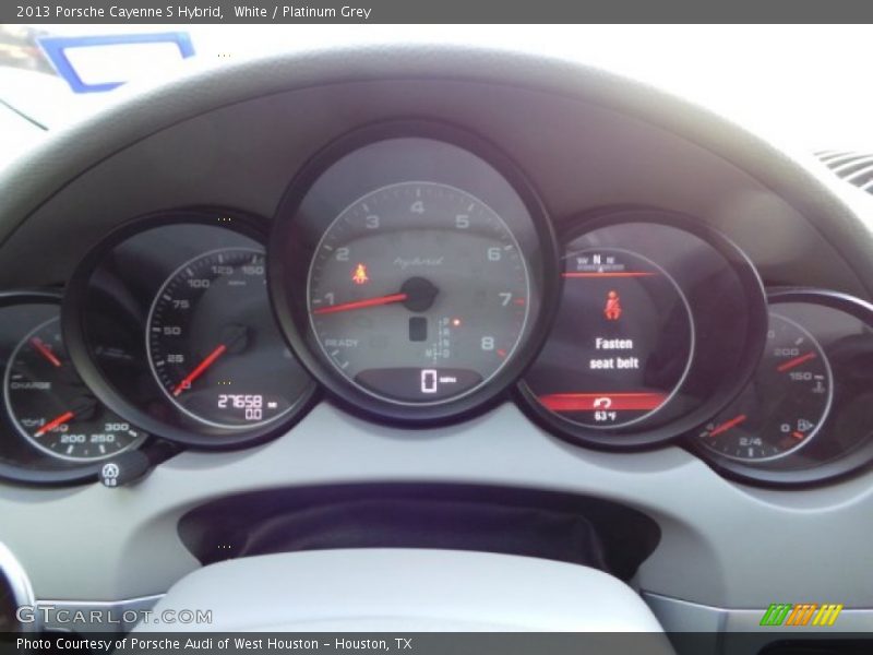White / Platinum Grey 2013 Porsche Cayenne S Hybrid