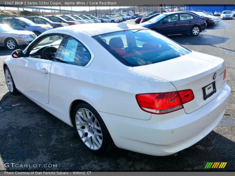 Alpine White / Coral Red/Black 2007 BMW 3 Series 328xi Coupe