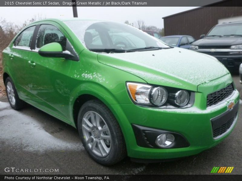 Dragon Green Metallic / Jet Black/Dark Titanium 2015 Chevrolet Sonic LT Sedan