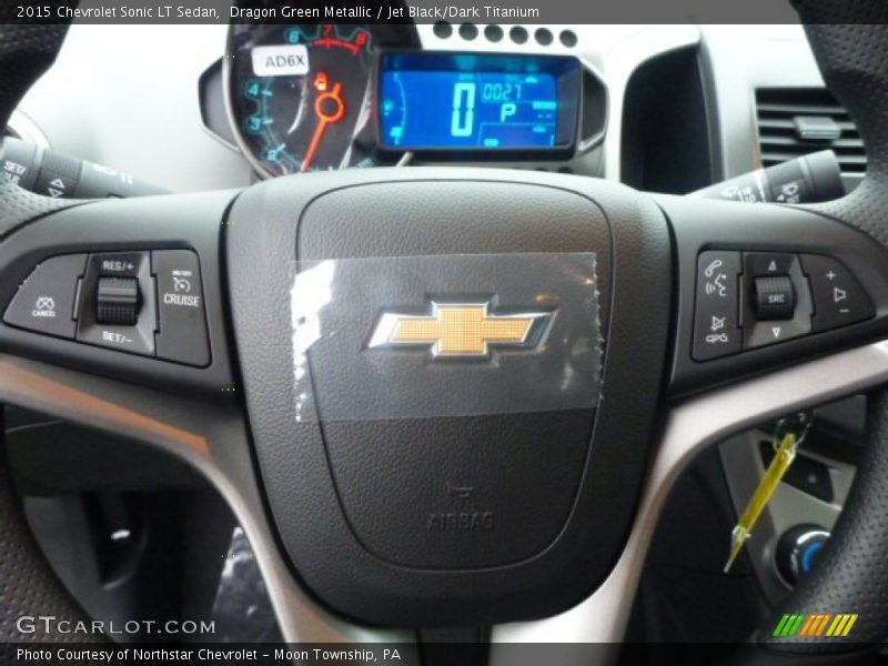 Dragon Green Metallic / Jet Black/Dark Titanium 2015 Chevrolet Sonic LT Sedan