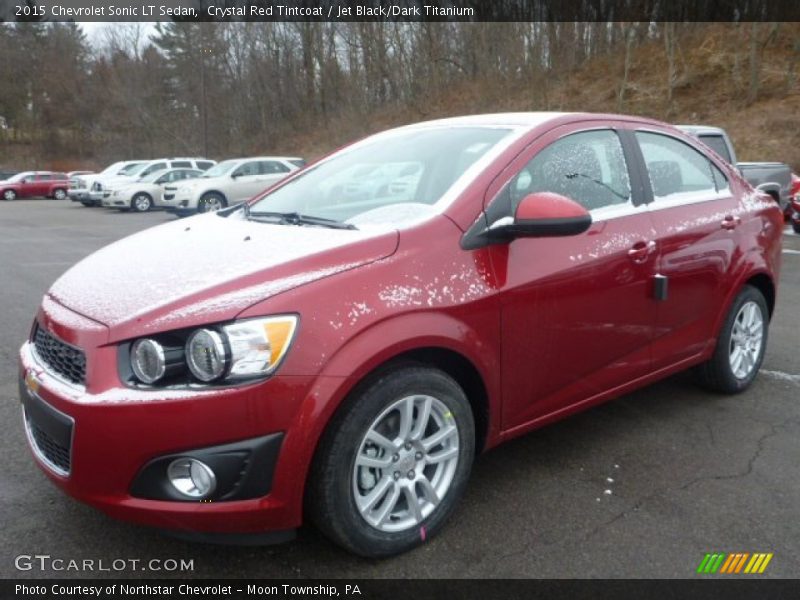 Crystal Red Tintcoat / Jet Black/Dark Titanium 2015 Chevrolet Sonic LT Sedan