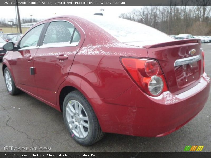Crystal Red Tintcoat / Jet Black/Dark Titanium 2015 Chevrolet Sonic LT Sedan