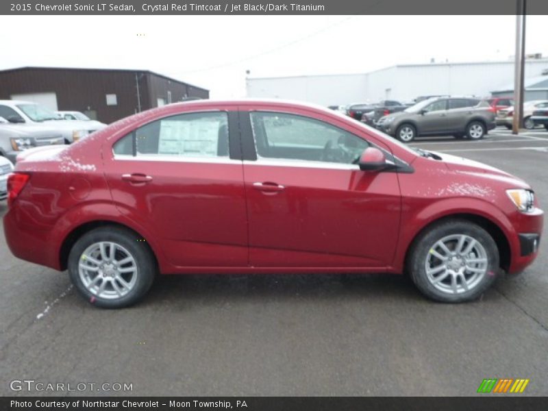 Crystal Red Tintcoat / Jet Black/Dark Titanium 2015 Chevrolet Sonic LT Sedan