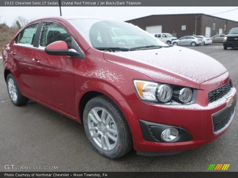 Crystal Red Tintcoat / Jet Black/Dark Titanium 2015 Chevrolet Sonic LT Sedan