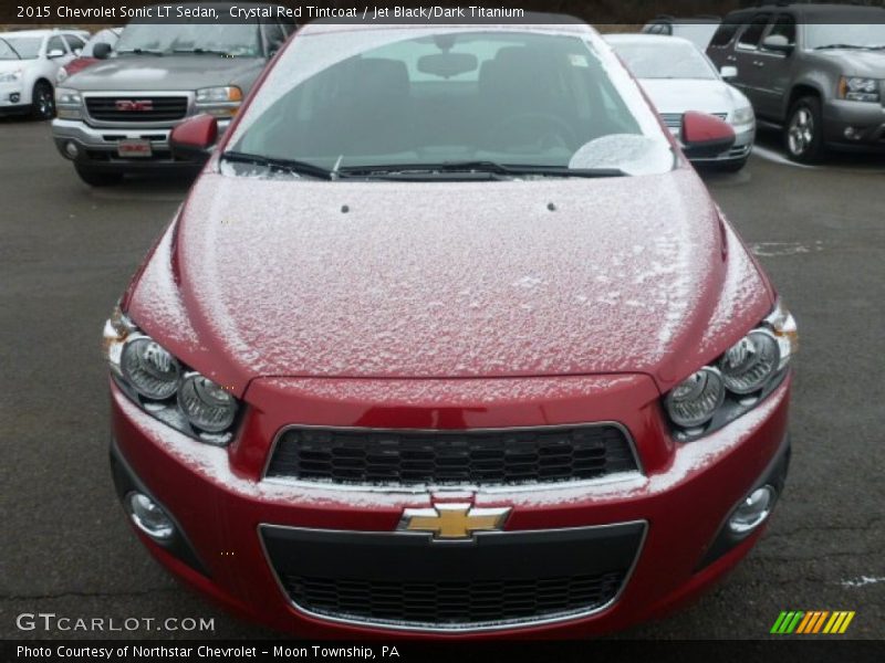 Crystal Red Tintcoat / Jet Black/Dark Titanium 2015 Chevrolet Sonic LT Sedan