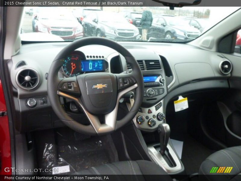 Crystal Red Tintcoat / Jet Black/Dark Titanium 2015 Chevrolet Sonic LT Sedan