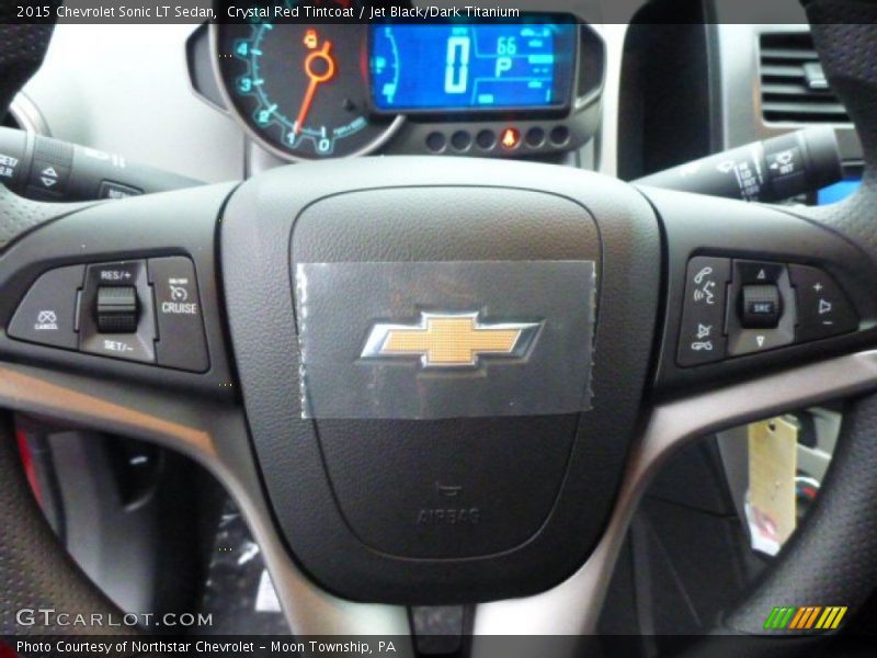Crystal Red Tintcoat / Jet Black/Dark Titanium 2015 Chevrolet Sonic LT Sedan